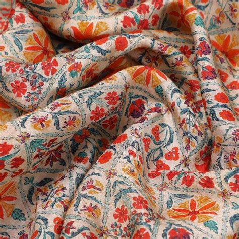 Digital Printed Muslin Fabric - Floral Print - Unstitched Fabric – FAB ...