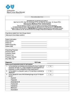 Fillable Online Med D PA Form - Aldurazyme Fax Email Print - pdfFiller