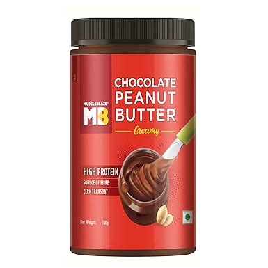 MuscleBlaze Chocolate Peanut Butter, Creamy, High Protein, No Trans Fat ...
