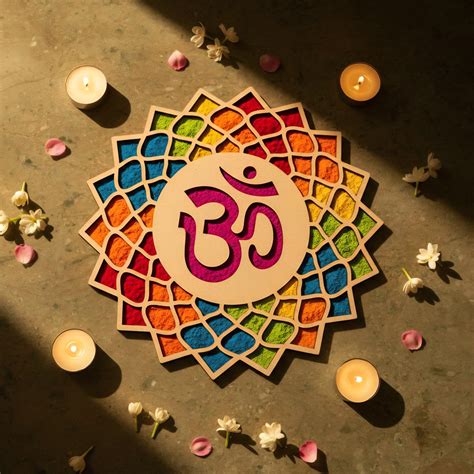 Rangoli for Diwali - Om Art Wooden Rangoli by Wood Waley