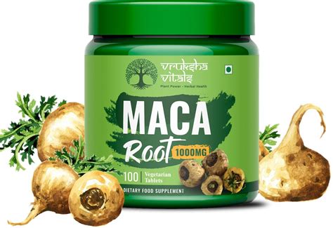 Vruksha Vitals Maca Root Extract 1000 mg per Tablet - 150 Tablets ...