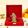Buy Ekhasa 100% Pure Brass Radha Krishna Murti In Luxury Red Velvet ...