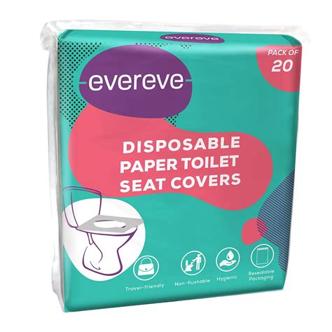 Evereve Disposable Paper Toilet Seat Covers| 20 Sheets – Evereve online