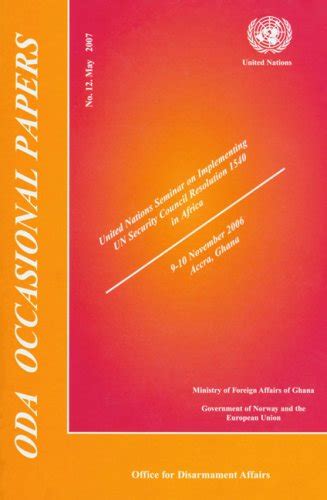 Buy ODA Occasional Papers: United Nations Seminar on Implementing UN ...
