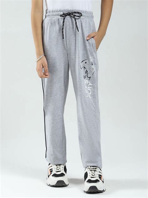 Buy Boys Grey Printed Regular Fit Lower Online in India - Monte Carlo