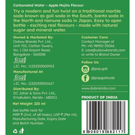Buy Dobra's Golisoda | Apple Mojito Flavor | Dobra India