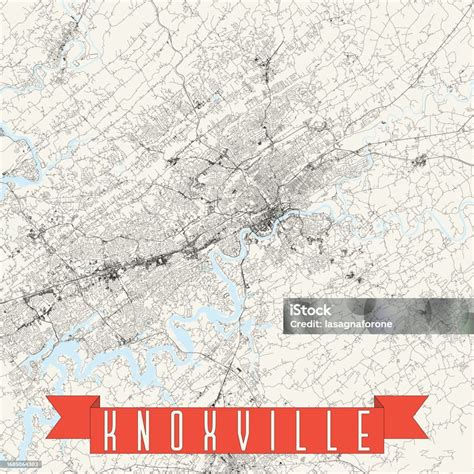 Knoxville Tennessee Usa Vector Map Stock Illustration - Download Image ...