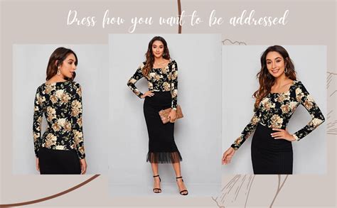 Buy Dream Beauty Fashion Women's Full Sleeve Square Neck Printed Fitted ...