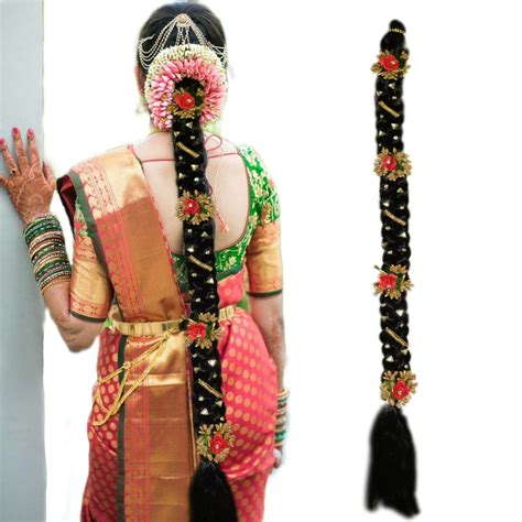 Nandini WOMEN HAIR STYLE Beautiful Gold Work Parandi Choti For Women ...