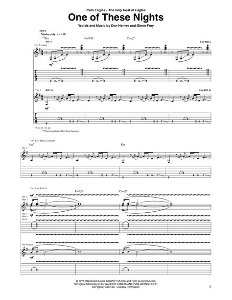 Image result for One of These Nights Bass Tutorial