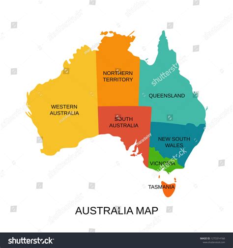 Australian Map With States