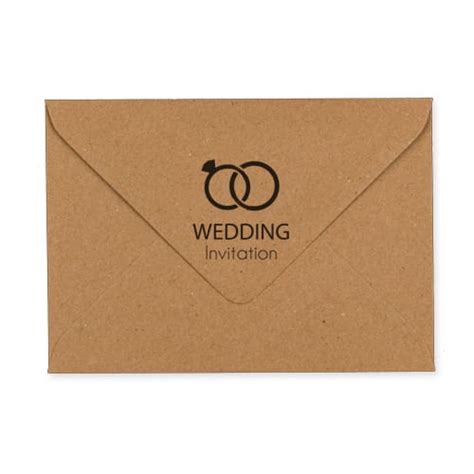 Printed Invitation Kraft Wedding Envelopes