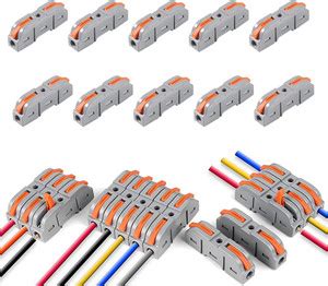 Verilux Cable Wire Connectors Quick Wiring Terminal Block 10 Pack ...