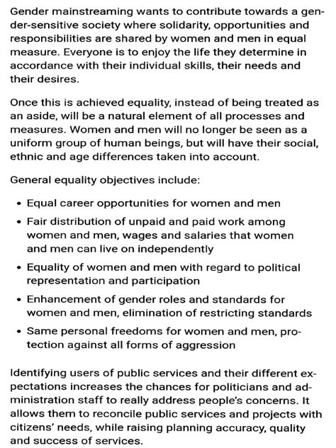 Image result for Gender Mainstreaming Examples