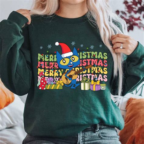 Merry Christmas Meowy Pete the Cat Shirt, Groovy Cat Christmas Shirt ...