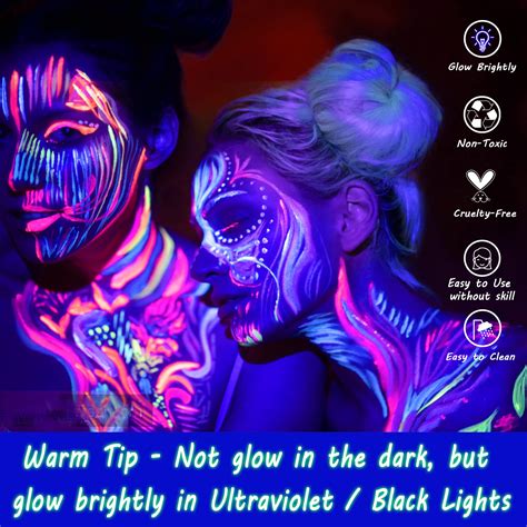 Snapklik.com : Neon Pink Face Paint Stick, UV Pink Face Painting Kit ...