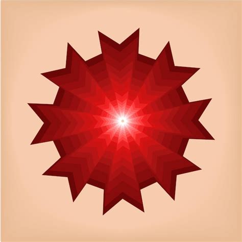 Red illusion pattern art | Premium Vector
