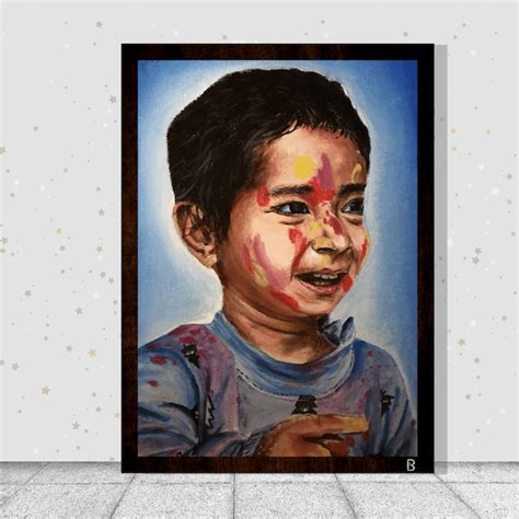 Custom Handmade Portrait Painting from Photo | Buttistore