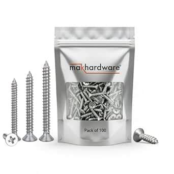 Mak Hardware® Stainless Steel 304 Phillips Star Head Screws – Anti-Rust ...