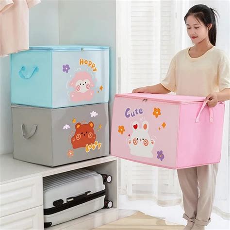 Large Capacity Cartoon Quilt Storage Bag – Durable Clothes & Bedding O ...