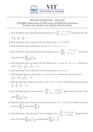 Fourier Series Win 2021 22 - Dr.V.R.K DEPARTMENT OF MATHEMATICS School ...