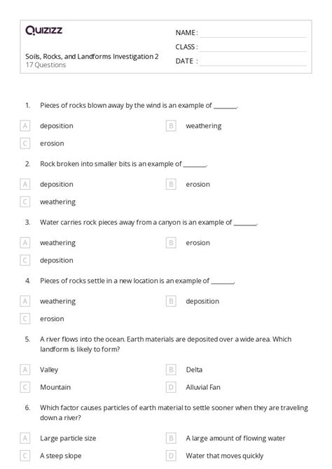 50+ soils worksheets for 4th Class on Quizizz | Free & Printable