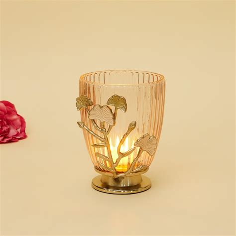 Buy Splendid Modern Luxe Glass Hurricane Candle Holder from Home Centre ...