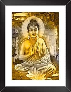 Decor Villa™ Religious LORD BUDHA Wall Frames Wall Art Painting, Framed ...