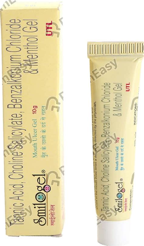Smilogel Tube Of 10gm Mouth Ulcer Gel: Uses, Side Effects, Price ...