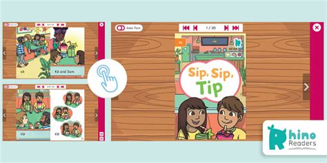 Level 2a Reading Book | Sip, Sip, Tip | Rhino Readers