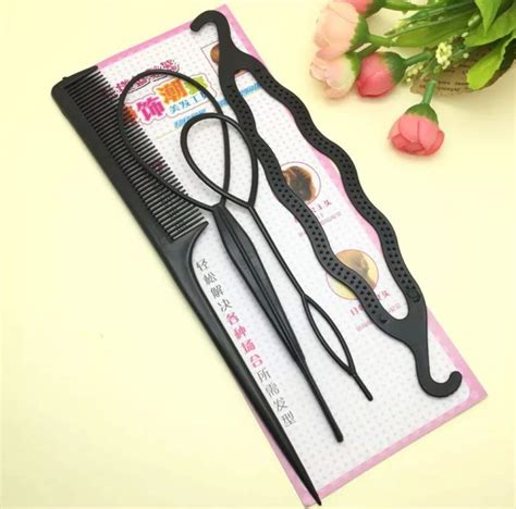 Chronex Juda Bun Maker Hair Style Accessories for Women, Black, 4 Pcs ...