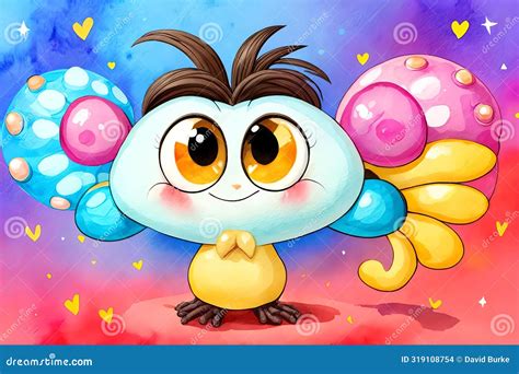 Cartoon Comic Book Smile Happy Baby Imaginary Cosmos Friend Big Eyes ...