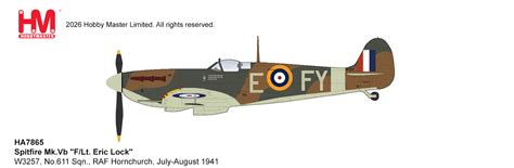 Spitfire Mk.Vb "F/Lt. Eric Lock" W3257, No.611 Sqn., RAF Hornchurch ...