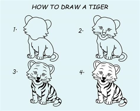 Image result for Tiger Drawing Tutorial