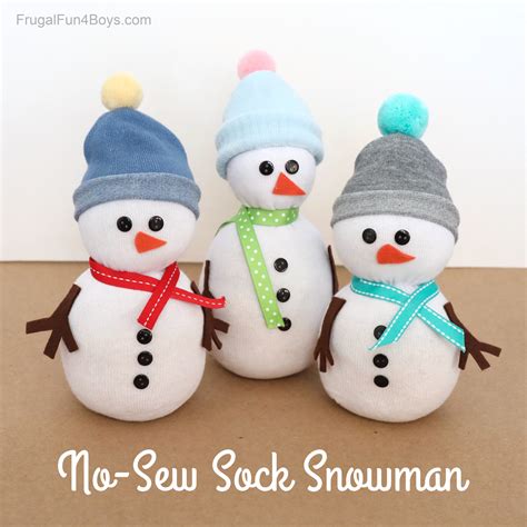 Make an ADORABLE Sock Snowman - Frugal Fun For Boys and Girls