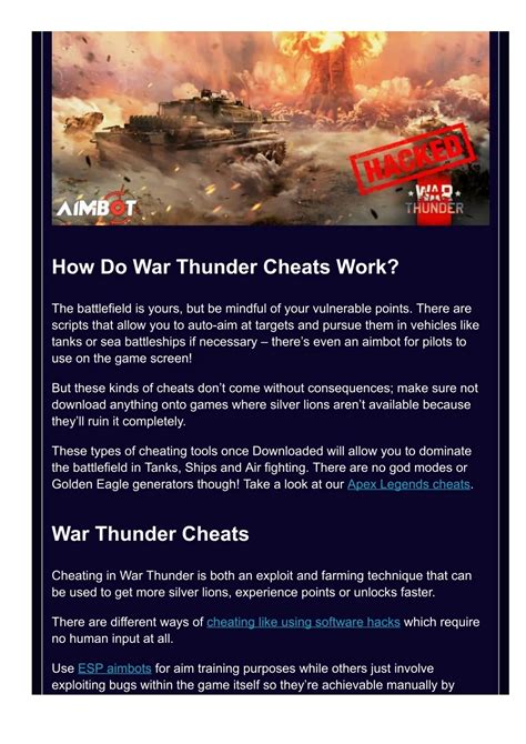 PPT - War Thunder Hacks & Cheats Aimbot ESP Wallhack 2023 PowerPoint ...