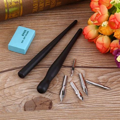 Buy Manga Pen Comic Pens Nib Set Calligraphy Pen Mapping Stainless ...