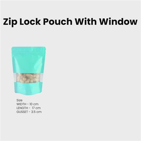 250 gm | Zip Lock Pouch | Gold Color With Window | 13.5X22 CM ...