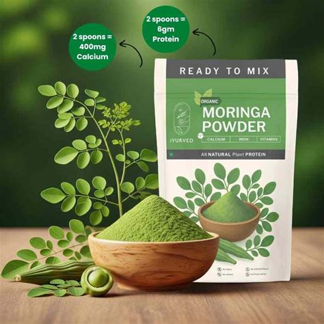Organic Moringa Powder - IYURVED-IN