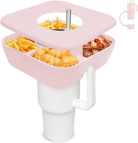 New Silicone Snack Bowl with Cover for Stanley 40oz Divided Snack Tray ...