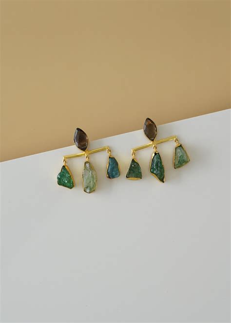 Heavy Quartz Stone Statement Ear Rings – Thinkal