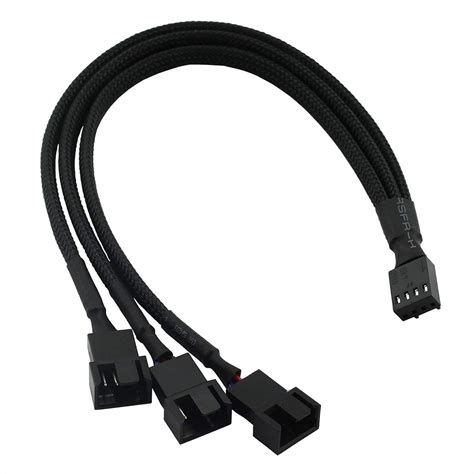 DAHSHA 4 Pin PWM Splitter Cable Female to 3/4 Pin Adapter Sleeved ...