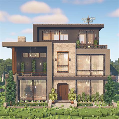 Large Modern House Minecraft Tutorial 的图像结果