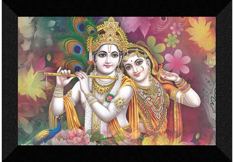 SAF paintings 'Radha Krishna UV Textured Framed Painting 14 inch X 20 ...