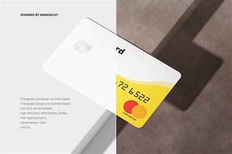逼真的银行信用卡/储蓄卡样机 – 设计小咖
