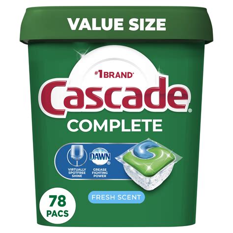 Cascade Complete Dishwasher Pods - Fresh Scent ActionPacs, Dishwasher ...