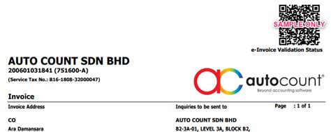 Image result for AutoCount Invoice Sample