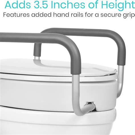 Vive Toilet Seat Riser with Handles - Elderly India | Ubuy