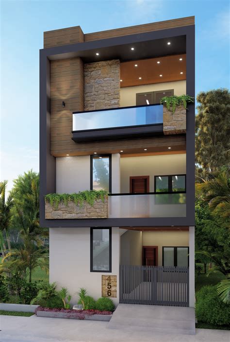 Front Elevation Design Double Floor With Balcony In India - Infoupdate.org