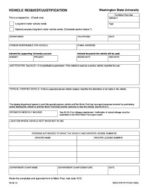 Fillable Online wsu Motor Pool Fax Email Print - pdfFiller